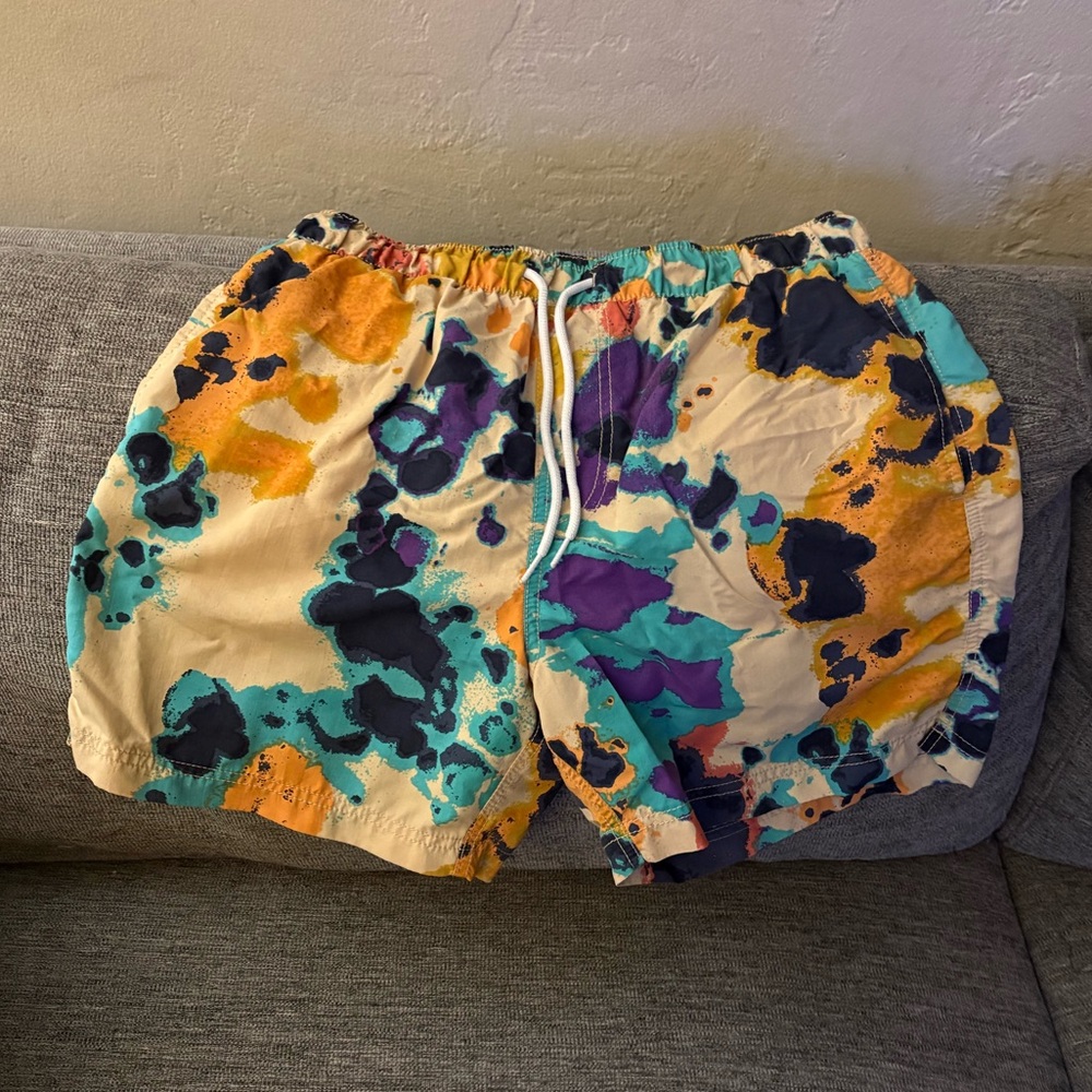 Urban Outfitters Multicolor Abstract Print Swim Shorts